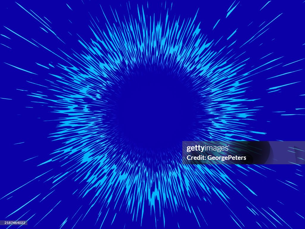 Exploding Frame Circlular Border Frame And Exploding Light Trails High-Res Vector ...