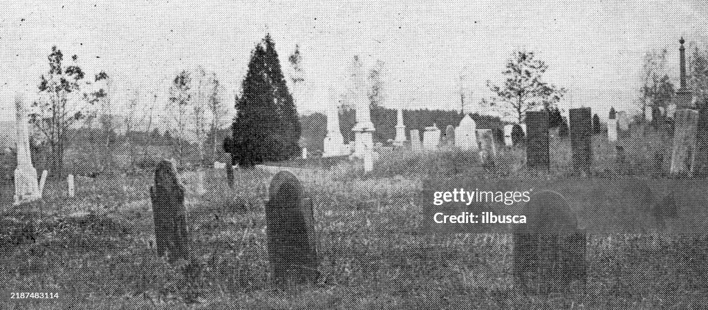 Antique image of Franklin County, Massachusetts: Cemetery, New Salem