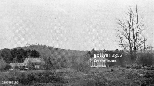 antique image of franklin county, massachusetts: north new salem - illinois countryside stock illustrations