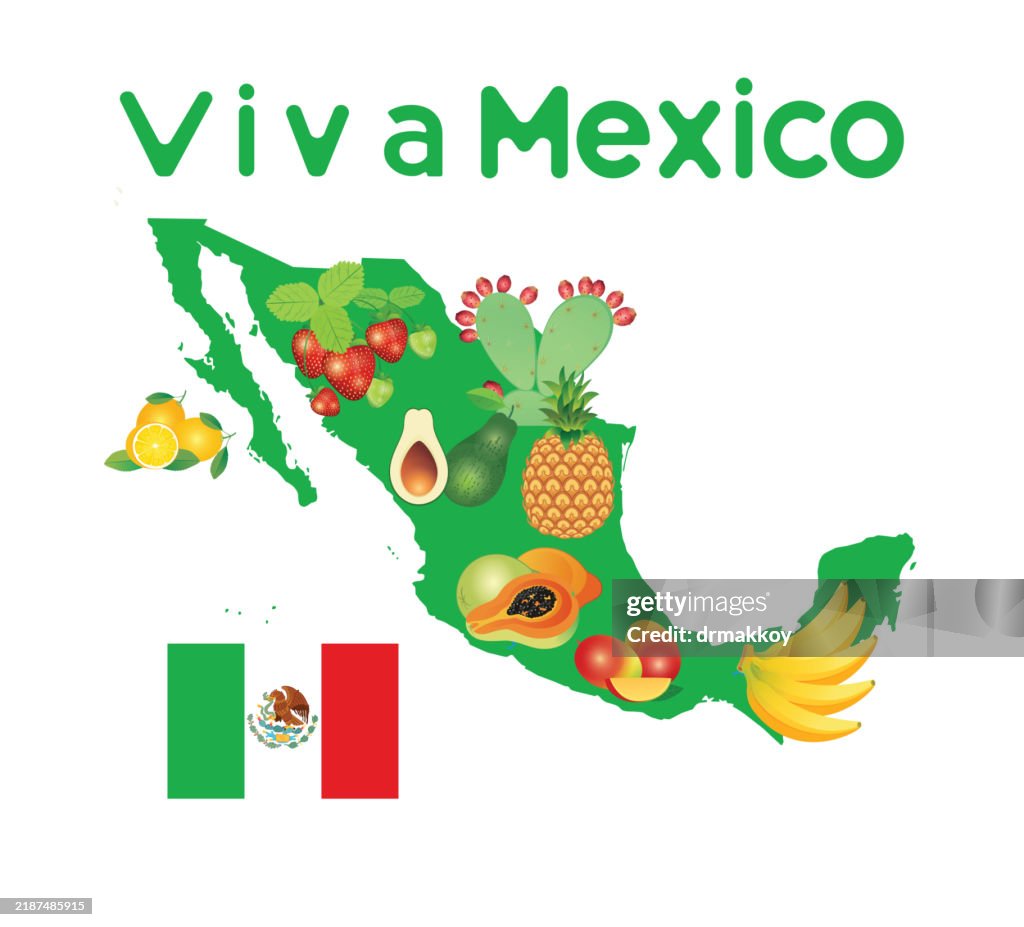Viva Mexico and Mexico Fruits