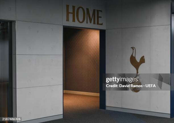 General view of the outside of the Tottenham Hotspur dressing room during the UEFA Europa League 2024/25 League Phase MD5 match between Tottenham...