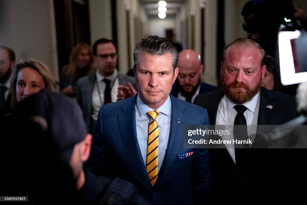 Trump's Nominee For Defense Secretary Pete Hegseth Meets With Lawmakers On Capitol Hill