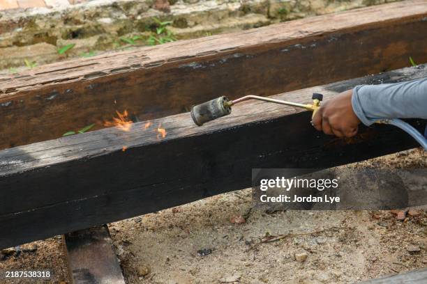 shou sugi ban - flame jelly stock pictures, royalty-free photos & images