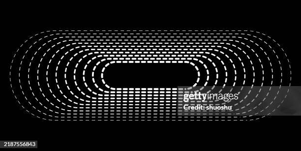 black and white curve dashed circle dotted line pattern background - playground background stock illustrations