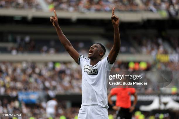 Luiz Henrique of Botafogo celebrates after scoring the team's first goal during the Copa CONMEBOL Libertadores 2024 Final between Atletico Mineiro...