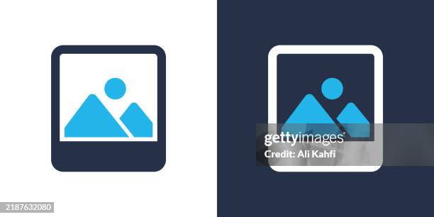 picture icon. solid icon vector illustration. for website design, logo, app, template, ui, etc. - transfer image stock illustrations