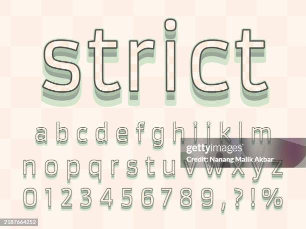 3d Strict Editable Text Effect High-Res Vector Graphic - Getty Images
