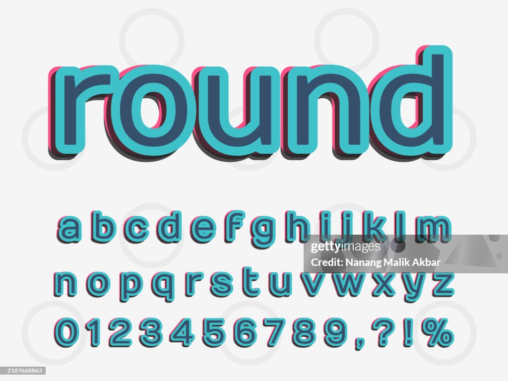 3d Round Editable Text Effect High-Res Vector Graphic - Getty Images