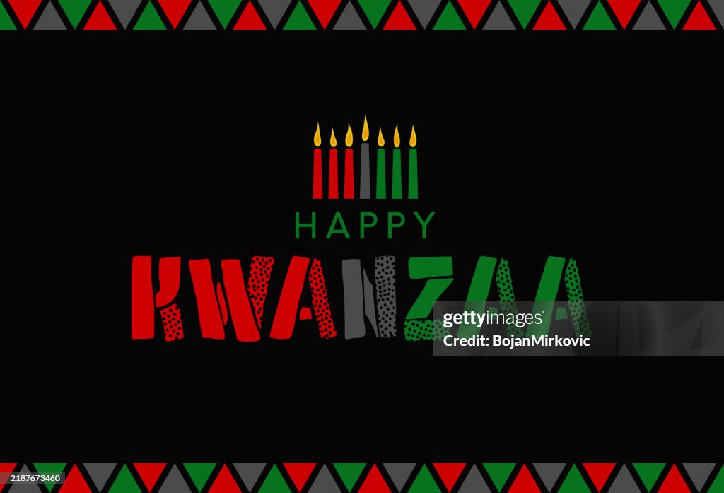 Happy Kwanzaa background, card, banner. Vector