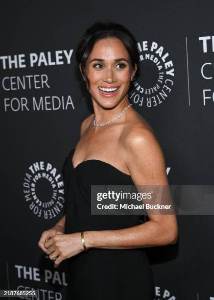 Meghan, Duchess of Sussex attends The Paley Gala Honoring Tyler Perry at Beverly Wilshire, A Four Seasons Hotel on December 4, 2024 in Los Angeles,...