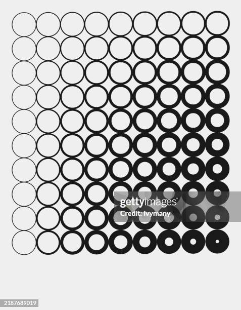 black and white geometric round blend gradient pattern background - mathematically generated pattern stock illustrations