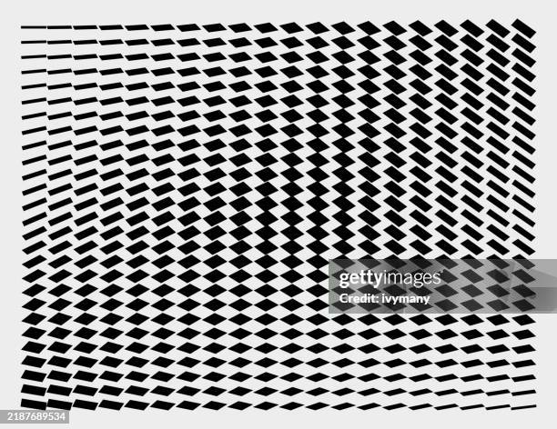 black and white geometric psychedelic gradient pattern - scarf stock illustrations