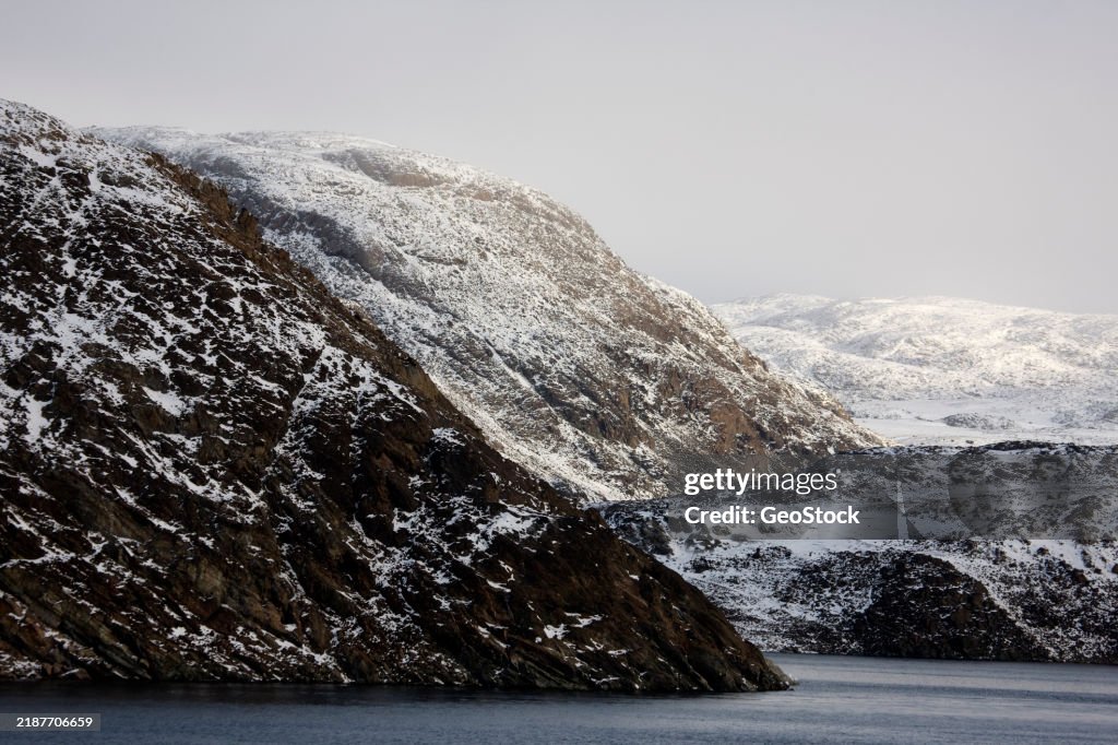 An arctic landscape in the Northwest Passage in Canada