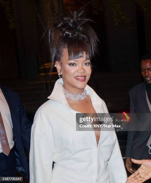 Rihanna is seen on December 04, 2024 in New York City.
