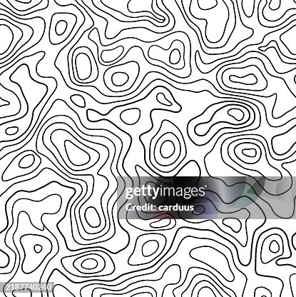 Seamless topography doodle pattern Seamless topography doodle pattern