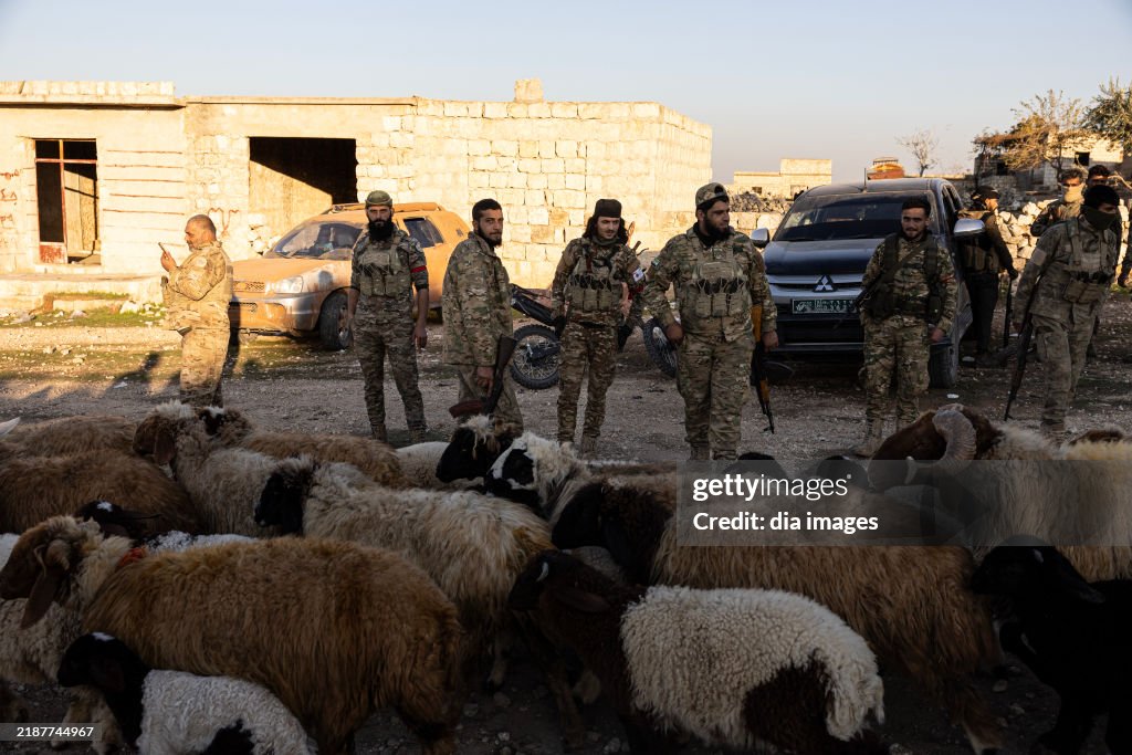 Api Rifahat Soldiers of the National Syrian Army during Tel Rifaat operation on ...