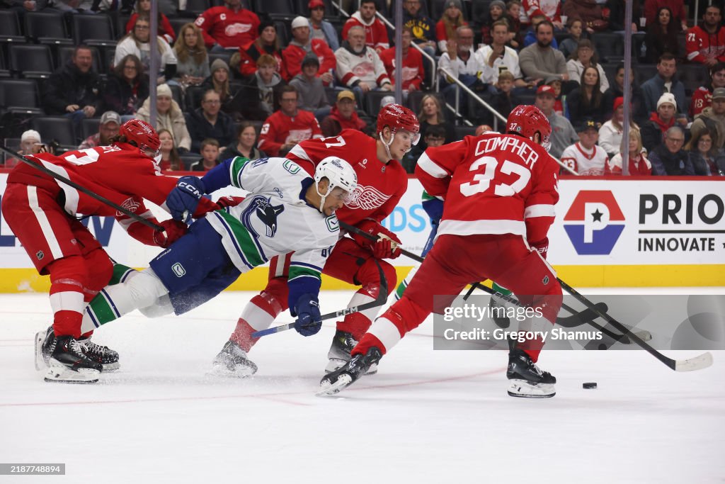 Vancouver Canucks v Detroit Red Wings