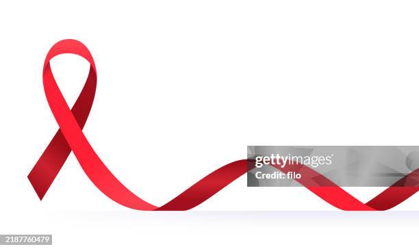 ilustraciones, imágenes clip art, dibujos animados e iconos de stock de red cause ribbon background - sida