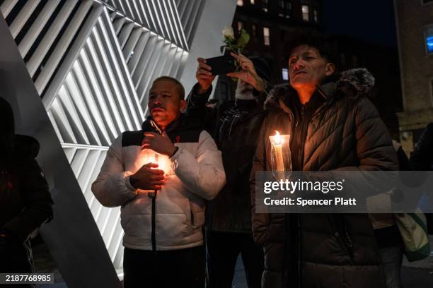 People gather at the New York City AIDS memorial in observance of World AIDS Day on December 01, 2024 in New York City. The event, known as the Out...
