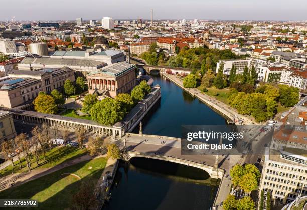 aerial view of berlin, germany - berlin mitte stock-fotos und bilder