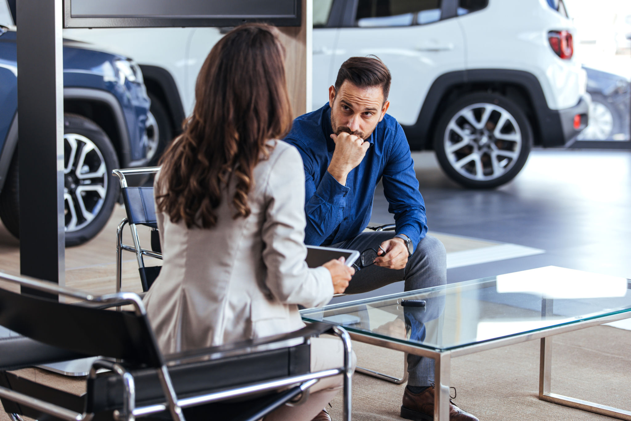 business meeting car