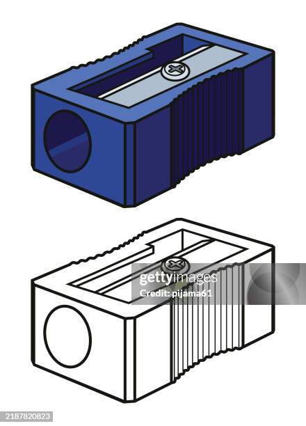 pencil sharpener icon on white background. - pencil sharpener stock illustrations