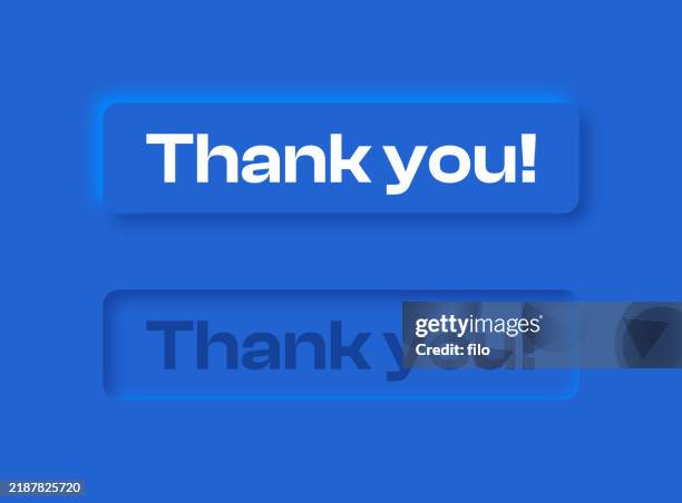 thank you button sign - mouse coloured background stock illustrations