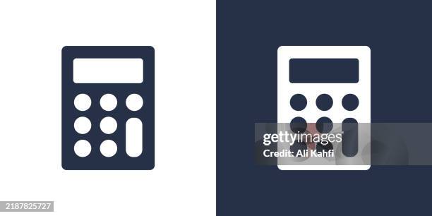 ilustraciones, imágenes clip art, dibujos animados e iconos de stock de calculator icon. solid icon vector illustration. for website design, logo, app, template, ui, etc. - calculadora