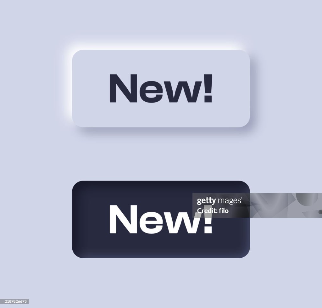 New Button Sign High-Res Vector Graphic - Getty Images