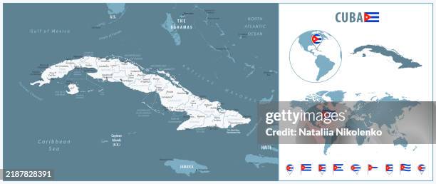 Cuba Detailed Map With Regions And Cities Set Of Flags Globe Country Cuba Detailed Map With Regions And Cities Set Of Flags Globe Country Outline Country 