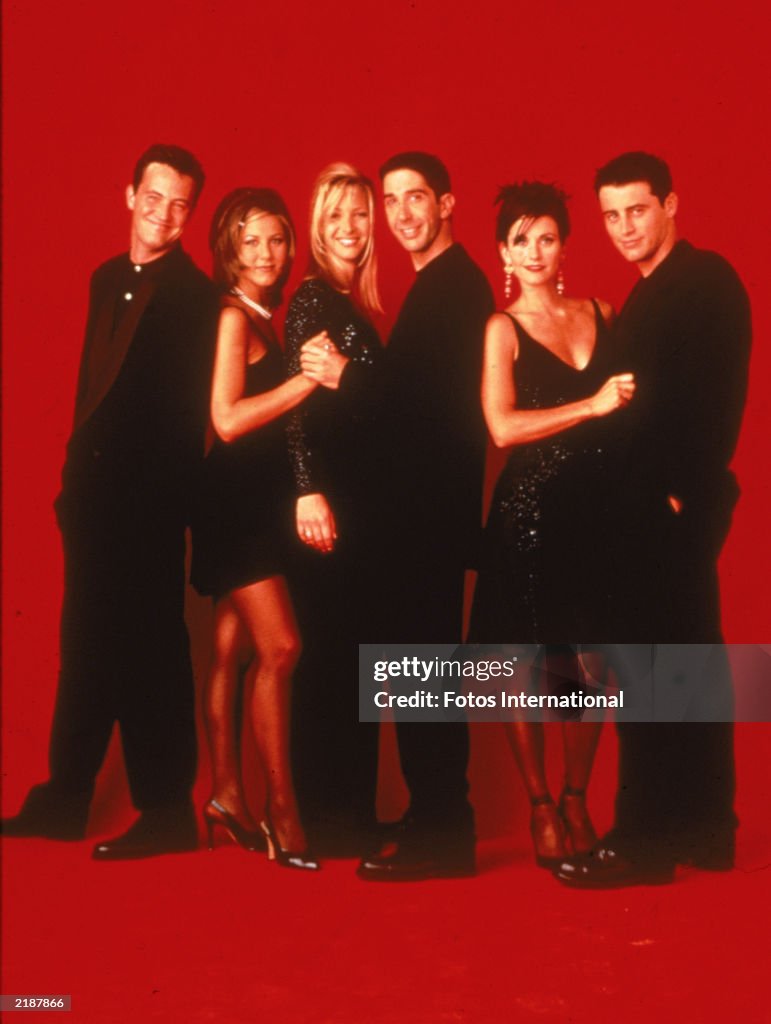 Cast Portrait Of 'Friends' In Black