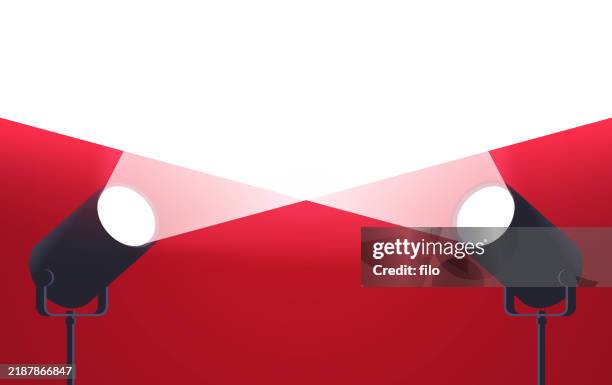 red floodlight background - empty auditorium stock illustrations