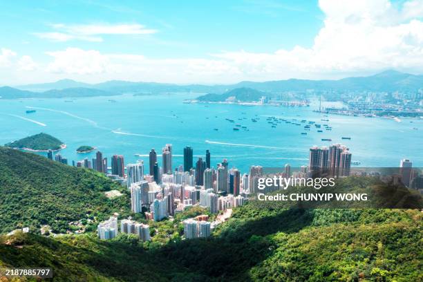 hong kong in daytime - kowloon stock pictures, royalty-free photos & images