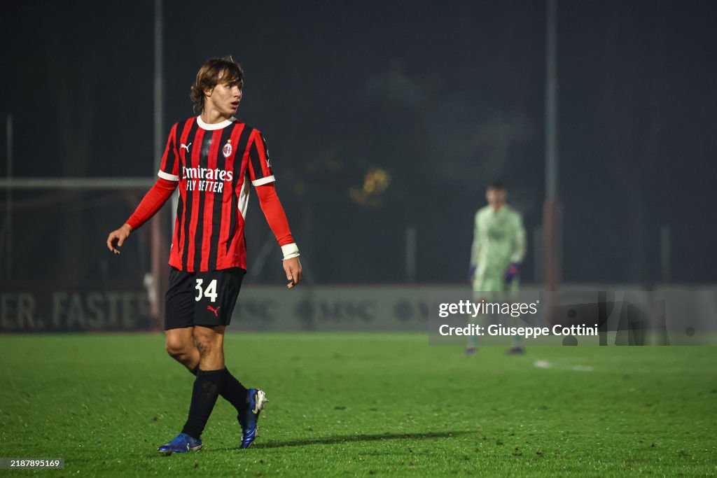 Comotto Christian Comotto of AC Milan U20 looks on during the Primavera 1 ...
