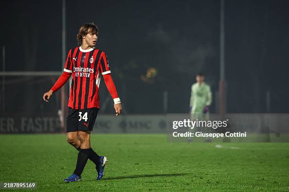 Comotto Christian Comotto of AC Milan U20 looks on during the Primavera 1 ...