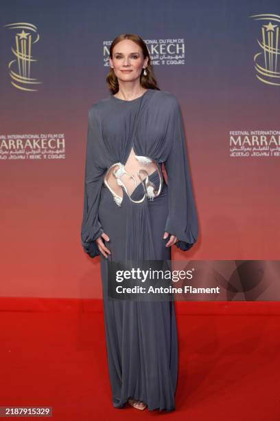 Diane Kruger attends the tribute to David Cronenberg during Day Four of the 21st Marrakech International Film Festival on December 02, 2024 in...