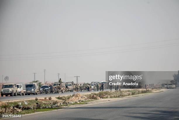 Anti-regime armed groups, opposing the Bashar al-Assad regime, advance inner parts of Homs, Syria on December 6, 2024.
