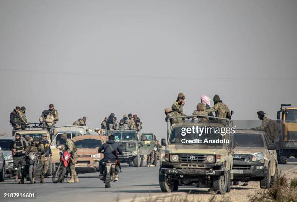 Anti-regime armed groups, opposing the Bashar al-Assad regime, advance inner parts of Homs, Syria on December 6, 2024.