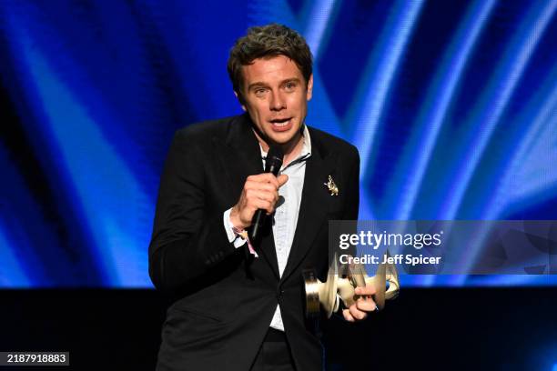 Jonathan Anderson accepts Designer of the Year award during The Fashion Awards 2024 presented by Pandora at Royal Albert Hall on December 02, 2024 in...