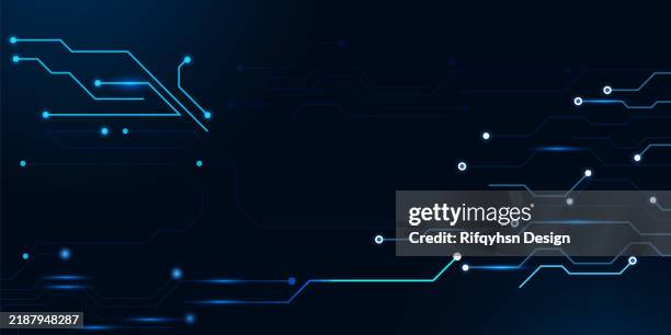 futuristisches high-tech-leiterplatten-hintergrunddesign. kommunikationskonzept. - computerkabel stock-grafiken, -clipart, -cartoons und -symbole