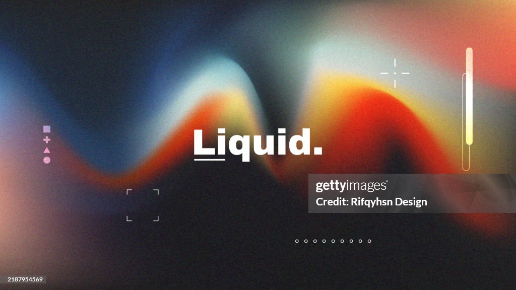 Abstract multicolored holographic blurred grainy gradient background with geometric shape element design. For landing page, book covers, brochures, flyers, magazines, any brandings, banners, headers, presentations, and more