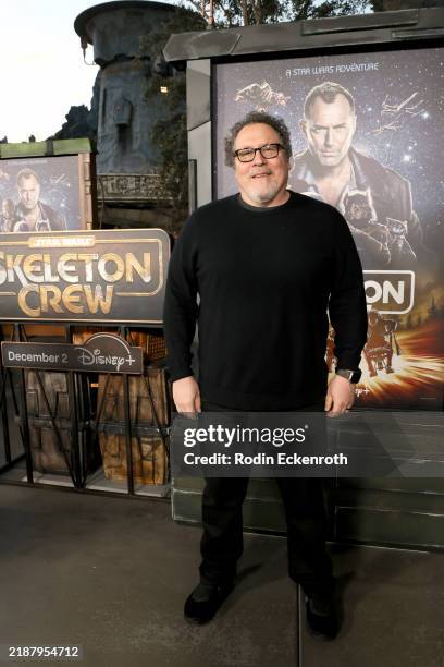 Jon Favreau attends the Star Wars: Skeleton Crew launch event at Disneyland on December 02, 2024 in Anaheim, California.