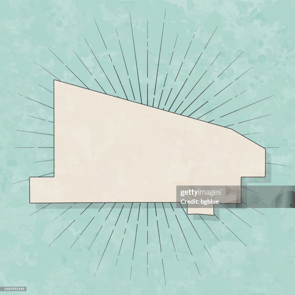 Vilas County, Wisconsin. Map in retro vintage style - Old textured paper