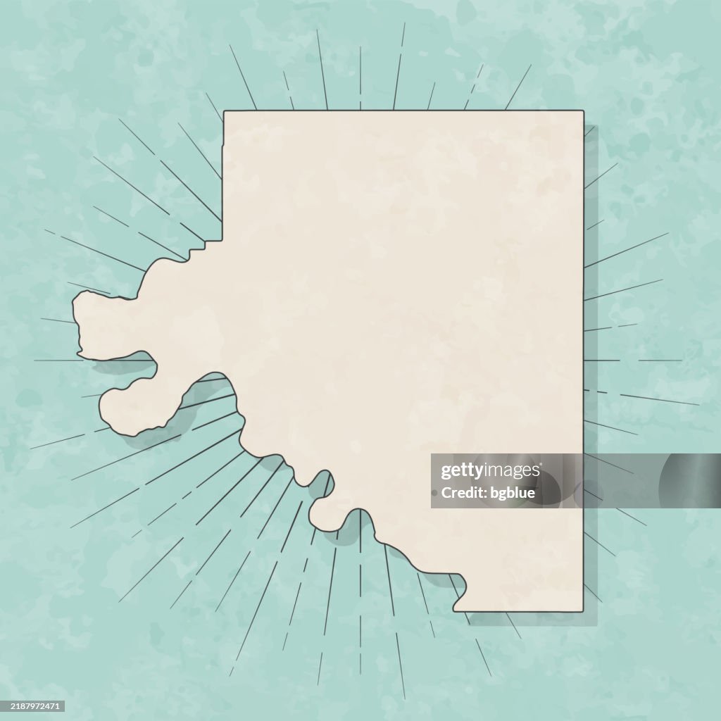 Osage County, Oklahoma. Map in retro vintage style - Old textured paper