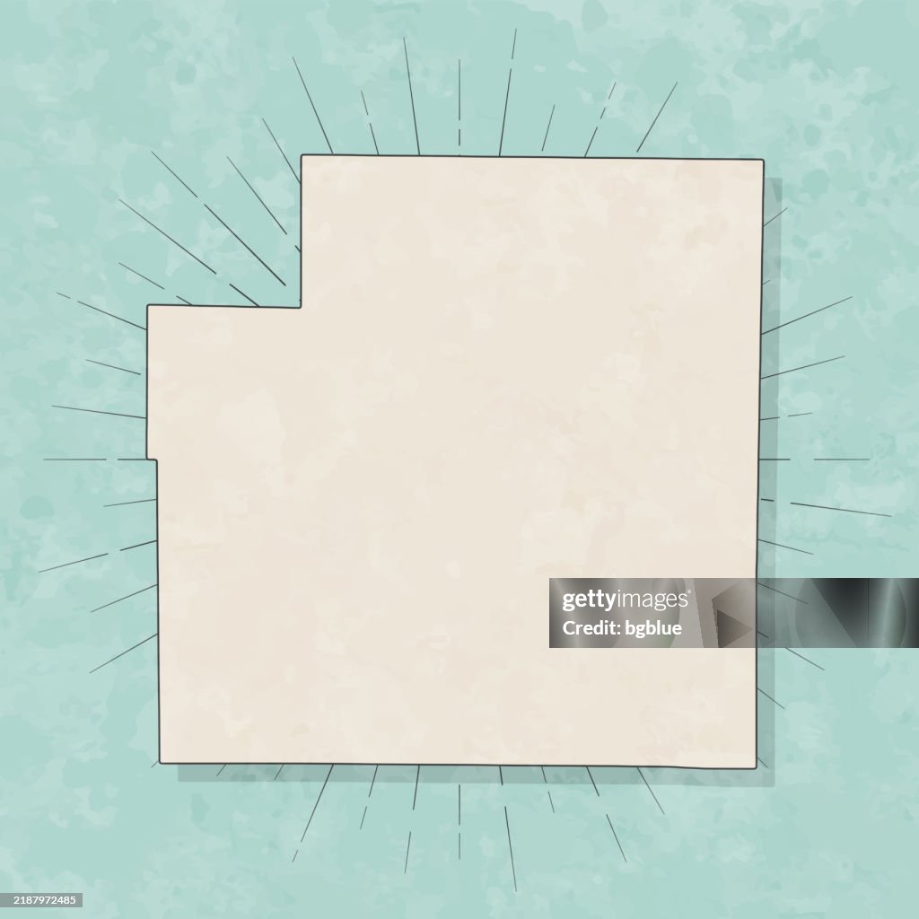 Otsego County, Michigan. Map in retro vintage style - Old textured paper