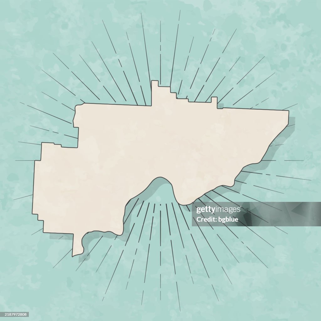 Washington County, Ohio. Map in retro vintage style - Old textured paper