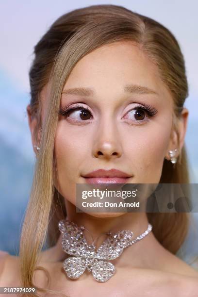 Ariana Grande attends the "Journey Through Oz" Tour to celebrate the Australian premiere of "Wicked" at State Theatre on November 03, 2024 in Sydney,...