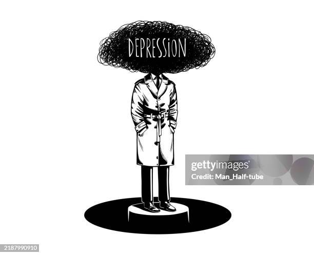 depression - adhd stock illustrations