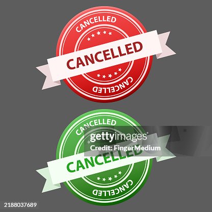 Cancelled stamp vector set Cancelled stamp vector set