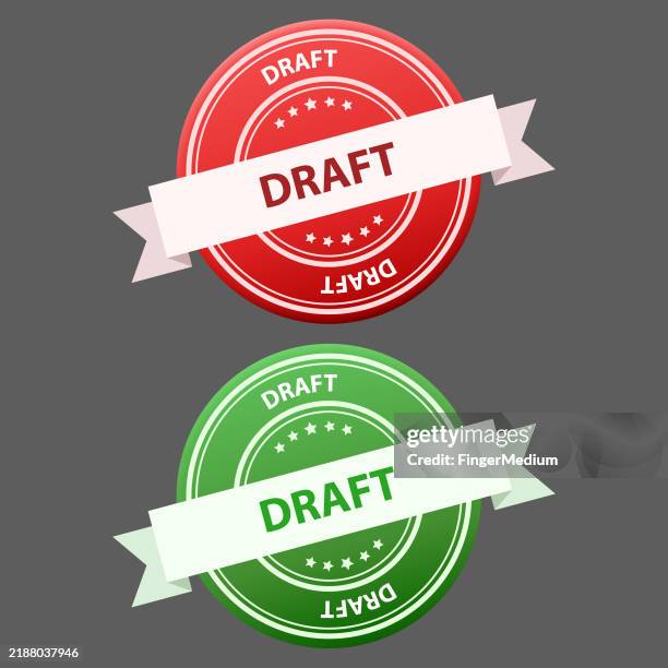 First Draft Vector Draft Stamp Vector Set High-Res Vector Graphic - Getty Images